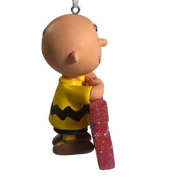 Hallmark 2016 Charlie Brown Peanuts Christmas Ornament W/ Glittered Red Numbers - Picture 4 of 6